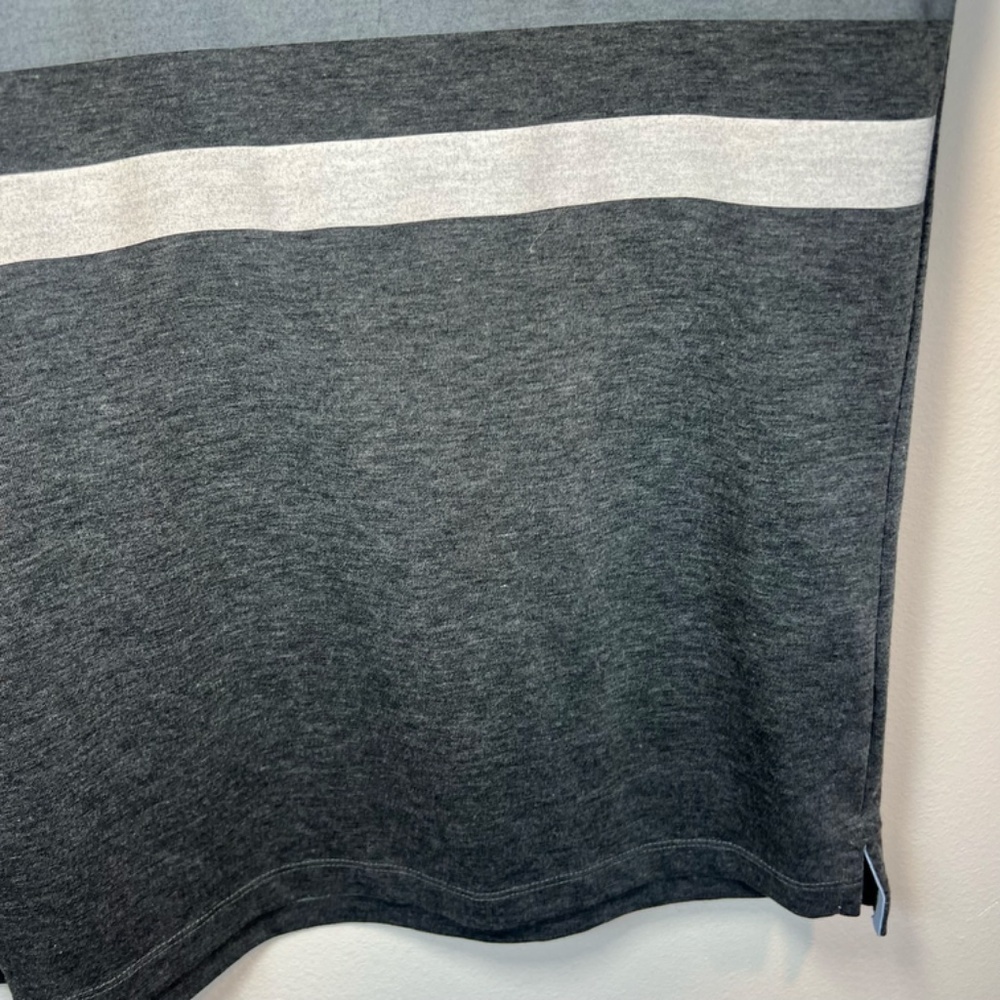 Nike Golf TR Dry Striped Polo Shirt Gray Short Sleeve DriFit Standard Fit Medium - Picture 6 of 11